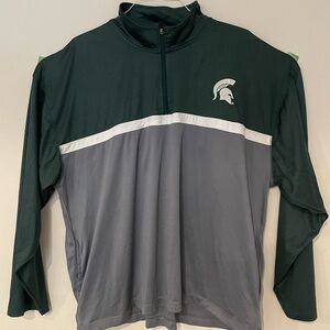Pro Edge Michigan State Spartans Mens Size 3XL Quarter Zip Pullover Jacket